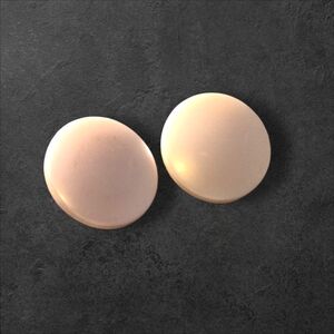 Vintage Round Cream Clip-on Earrings